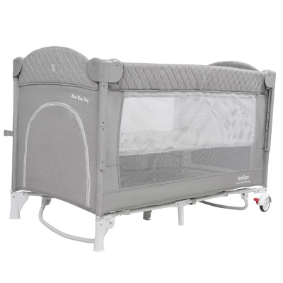 Кровать-манеж Indigo Bon-Bon Toy светло-серый 01